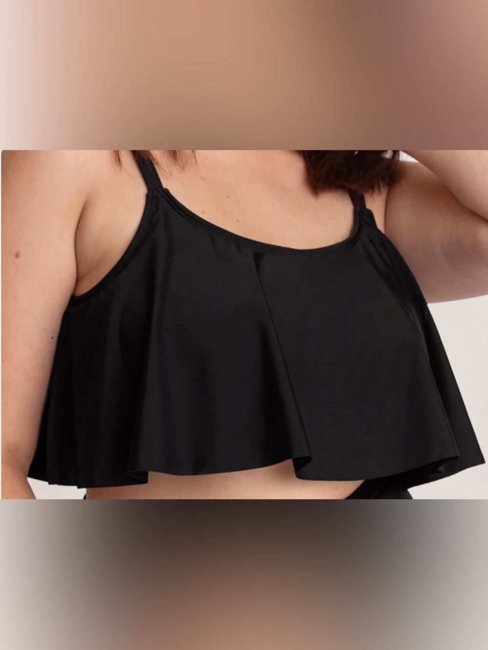 torrid Black Flounce Bikini Top